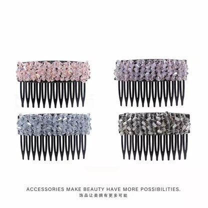 Elegant light luxury rhinestone hair comb, high-end inverted comb hair accessory, new style of bangs and loose hair organizer, side hair clip
