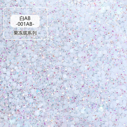 AB Colorful Resin Flat Bottom Rhinestones - Nail Art Clothing Shoes Bag Accessories