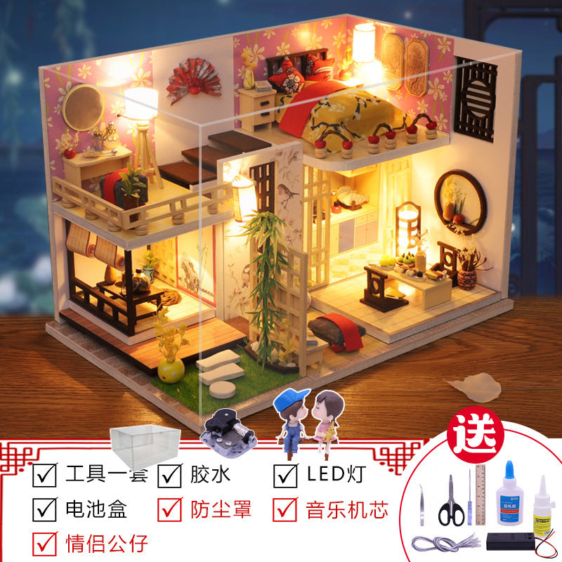 Yangbei DIY cabin making mini princess small house model assembly villa toy creative birthday gift female