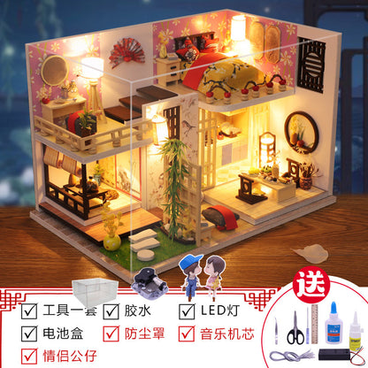Yangbei DIY cabin making mini princess small house model assembly villa toy creative birthday gift female