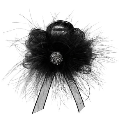 Rhinestone feather claw clip for women, high-end new small half-tie hair clip, small hair volume, back head updo hair clip, shark clip