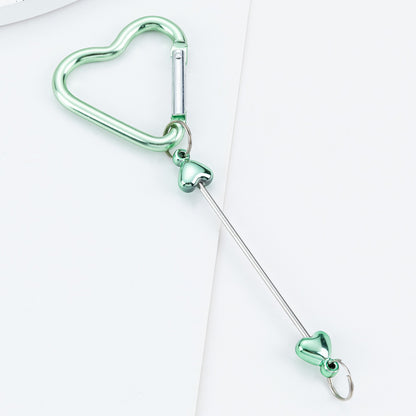 DIY Beaded Love Carabiner - Metal Bag Hook Jewelry Outdoor Kettle Backpack Carabiner