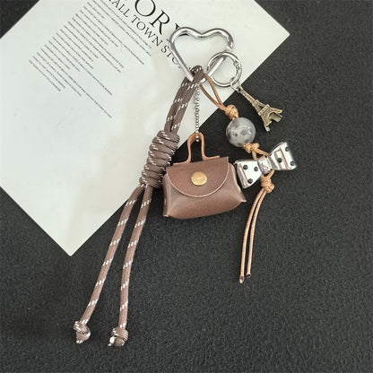 Bag Hanging Mobile Phone Lanyard Fashion Pendant Braided Bow Keychain