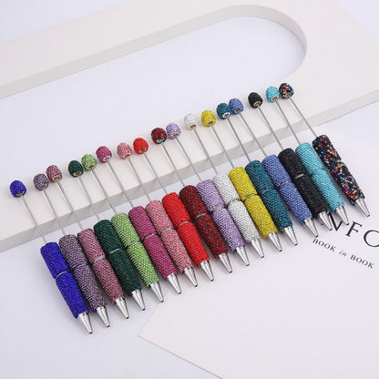 DIY solid color full diamond ballpoint pen exquisite heavy industry rhinestone cute ballpoint pen cross-border hot selling puzzle gift pen