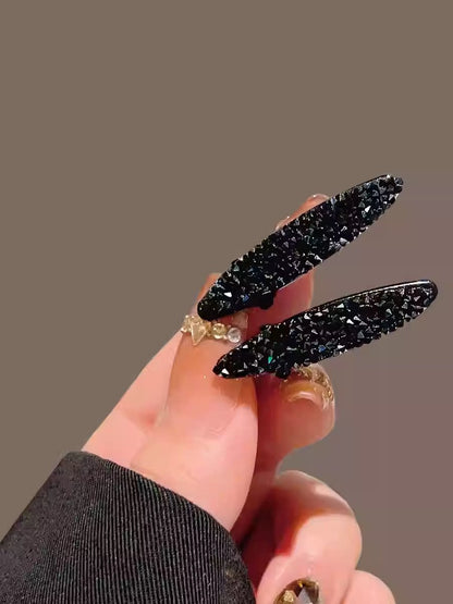 Delicate side clips, headwear, elegant new high-end mini mini rhinestone duckbill clips, broken hairpin and bang clips
