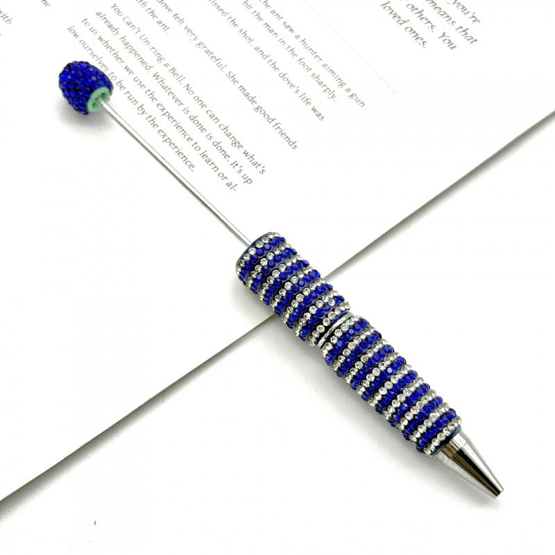 DIY striped full diamond ballpoint pen broken diamond heavy industry beaded ballpoint pen girl's heart cute gift pen spot wholesale