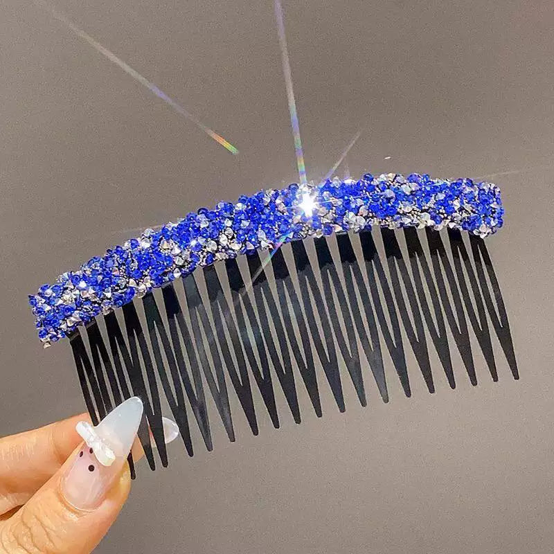 2026 New Sparkling Rhinestone Hair Comb, Loose Hair Organizer, Bangs Hair Clip, Frontal Side Hair Clip, Back-of-Head Comb