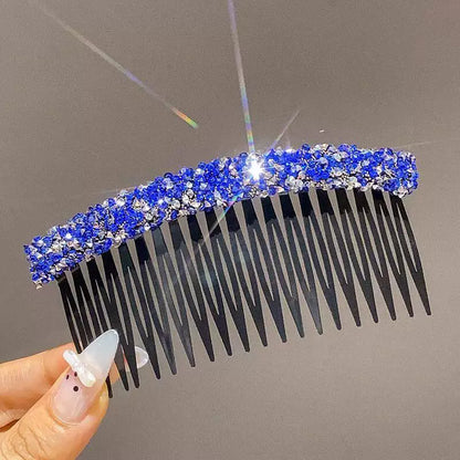2026 New Sparkling Rhinestone Hair Comb, Loose Hair Organizer, Bangs Hair Clip, Frontal Side Hair Clip, Back-of-Head Comb