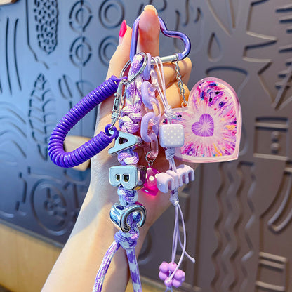 Creative miu series love bracelet keychain simple bag pendant accessories car DIY keychain pendant wholesale