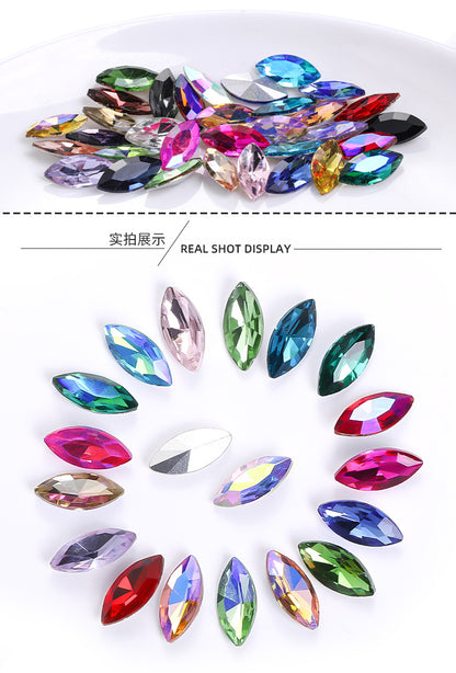 Navette Shape Diamond Rhinestones - Phone Case Perfume Bottle Clothing Crystal Jewelry DIY Accessories