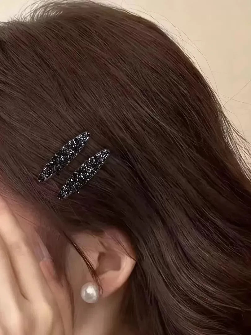 Delicate side clips, headwear, elegant new high-end mini mini rhinestone duckbill clips, broken hairpin and bang clips