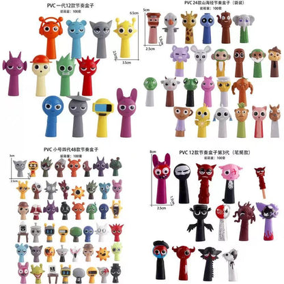 Cross-border hot selling rhythm box figure music game peripheral model doll ornament cake decoration ornament car mount