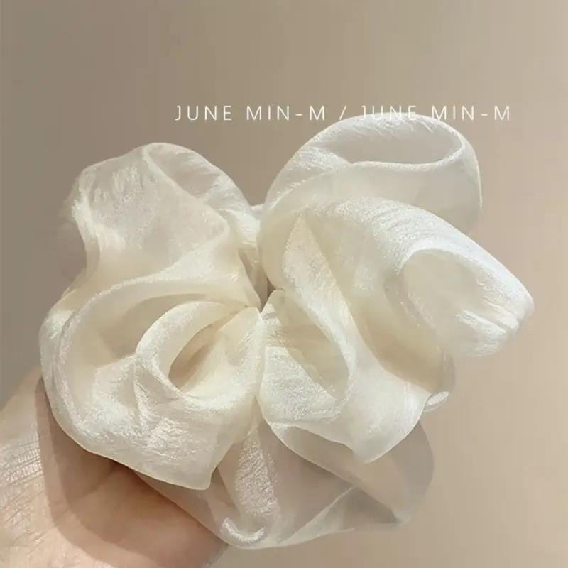 Korean high-end large mesh large intestine hair tie for women, sophisticated new hair tie, trendy and simple hair accessory
