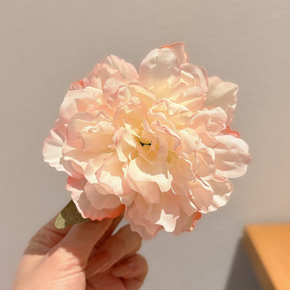 Flower hairpin female hottie photo headgear retro super fairy atmosphere blue beautiful new Chinese side clip hair accessories