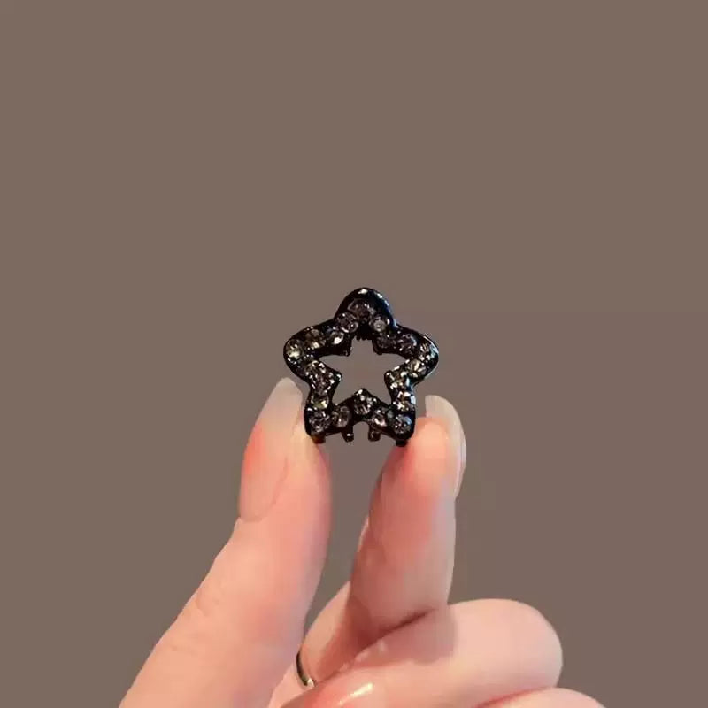 Mini mini claw clip, exquisite rhinestone hair clip, five-pointed star bang clip, premium side-style loose hair clip, new headwear