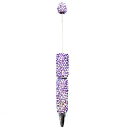 AB full diamond ballpoint pen diy cross-border creative beaded ballpoint pen cap with diamond heavy industry gift pen spot wholesale