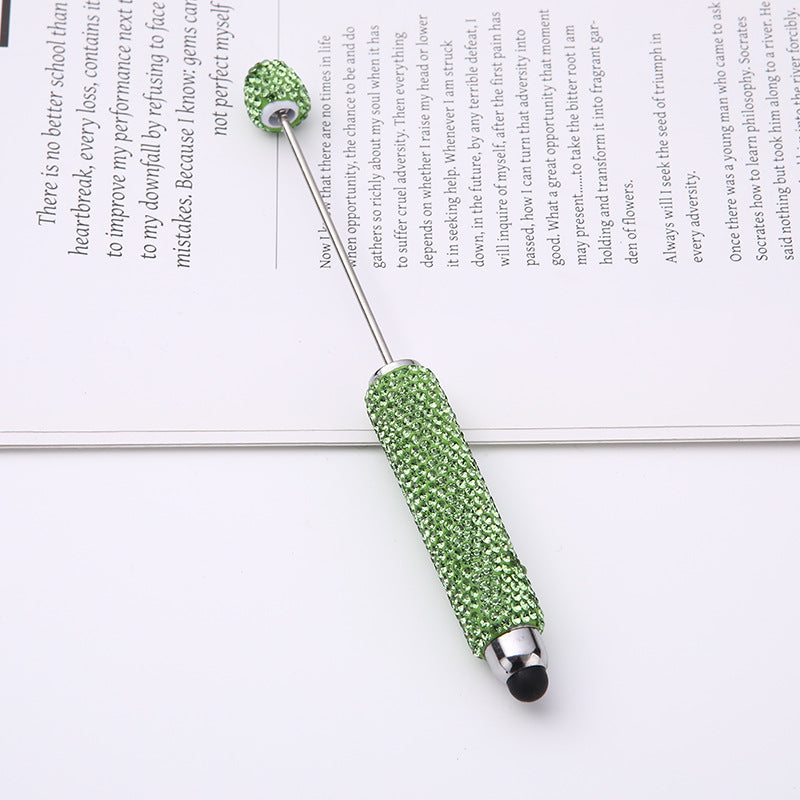 Source wholesale DIY touch screen full diamond ballpoint pen AB dazzling faience clay diamond ballpoint pen cross-border hot selling handmade gifts
