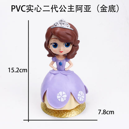 Q version of the girl, the 2nd generation of the ice and snow series princess, the 3rd generation of Elsa, the cake decoration ornaments, the figure model scene decoration