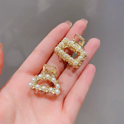2026 new high-end flash diamond metal hairpin small grab clip women's bangs clip side forehead hairpin Korean headdress