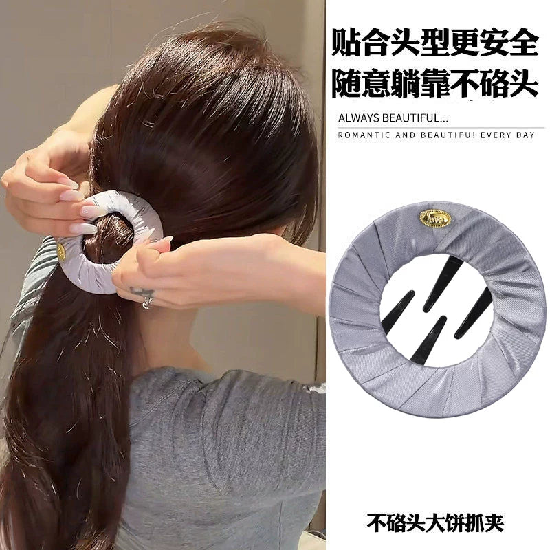 Flat hair clip, large pancake claw clip for women, new style for women, half-tie hair bun hair clip for the back of the head, yoga sports hair clip