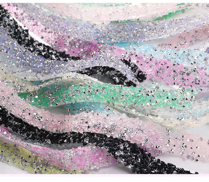 Resin Diamond Rhinestone Strips - Tear-Off Ready-to-Paste Sequins Hot Diamond Shoes Clothing Accessories and DIY crafty
