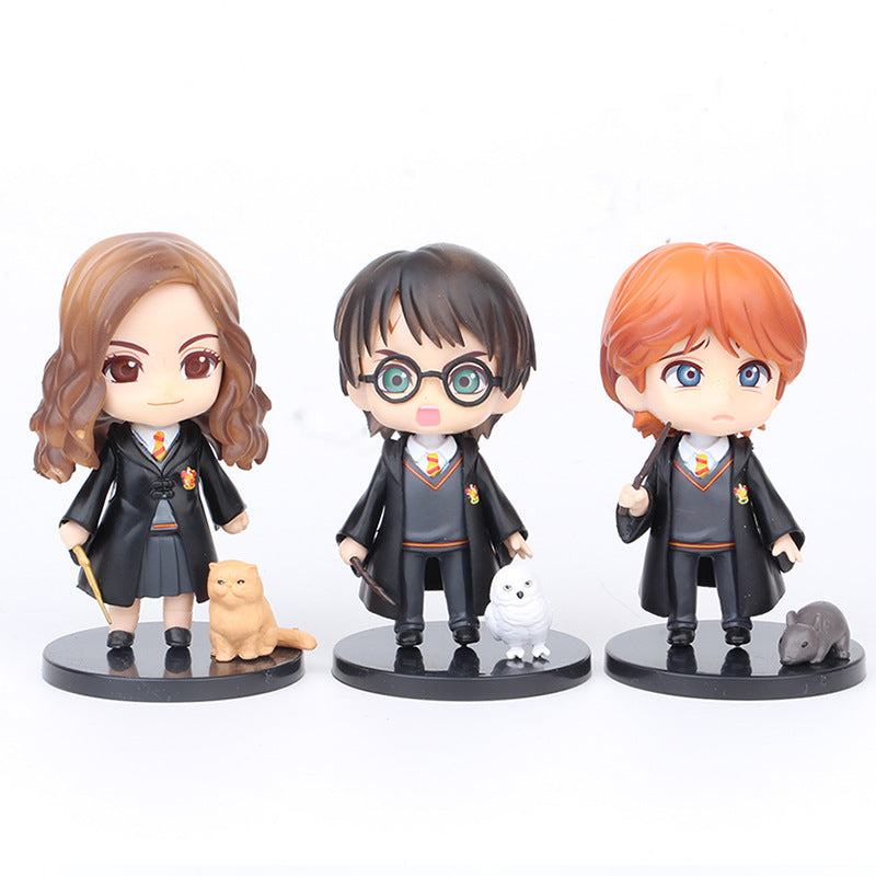 6 Harry Potter Q version Hao Minen gacha doll car ornament dolls