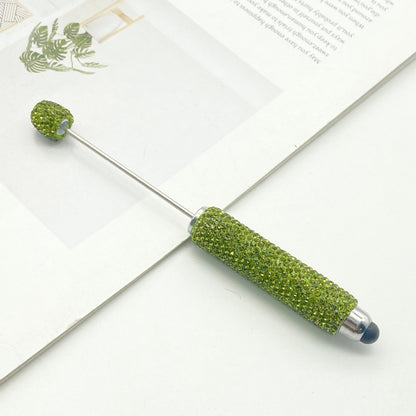 DIY touch screen full diamond ballpoint pen multi-function capacitive stylus cute pen ins solid color rhinestone touch screen pen in stock