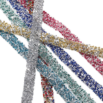 Resin drill belt width 1.2cm tear off instant jewelry handicrafts cups, shoes bags clothing accessories color diamond belt 1 yard