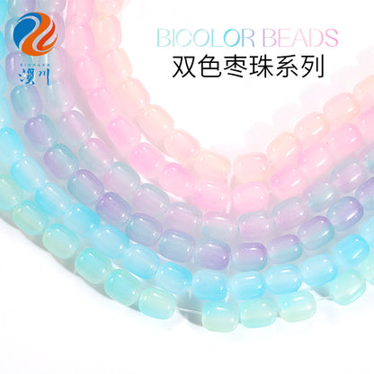 DIY two-color date bead jewelry accessories accessories handmade loose beads beaded beaded bracelet necklace accessories material wholesale