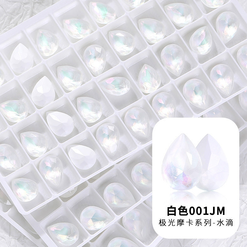 Aurora Mocha waterdrop rhinestone cut is evenly colored, wear-resistant nail nail diamond, phone case and diamond-shaped mocha pointed bottom waterdrop rhinestone