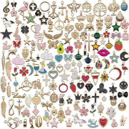 pendant Charms mix collections - Dripping Alloy DIY Bracelet Necklace Earring Key Ring Pendant