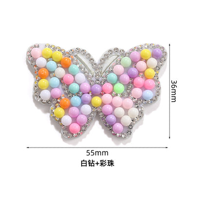 Rabbit Rhinestone Pearl Patch - Hot Diamond Sticker Clothes Shoes Flower Hair Accessories