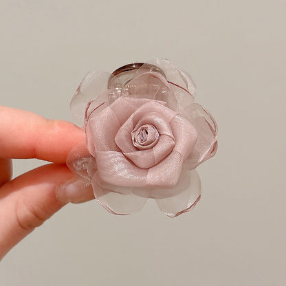 Flower hairpin female hottie photo headgear retro super fairy atmosphere blue beautiful new Chinese side clip hair accessories