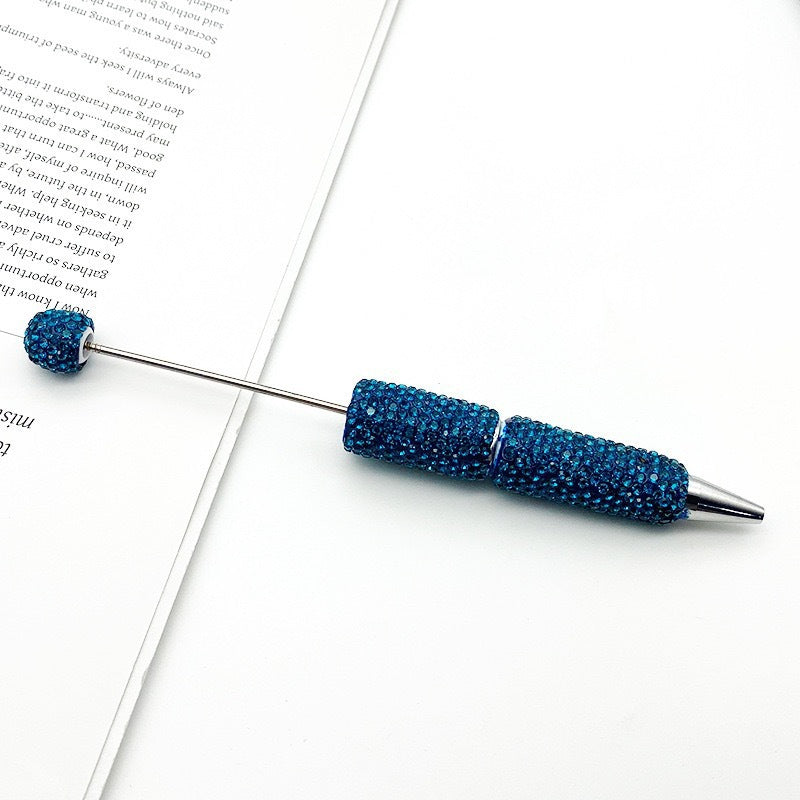 DIY solid color full diamond ballpoint pen exquisite heavy industry rhinestone cute ballpoint pen cross-border hot selling puzzle gift pen