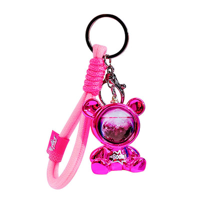 Cartoon Trendy Cool Starry Sky Bear Keychain - School Bag Pendant Creative Couple Doll Key Chain Charm Small Gift