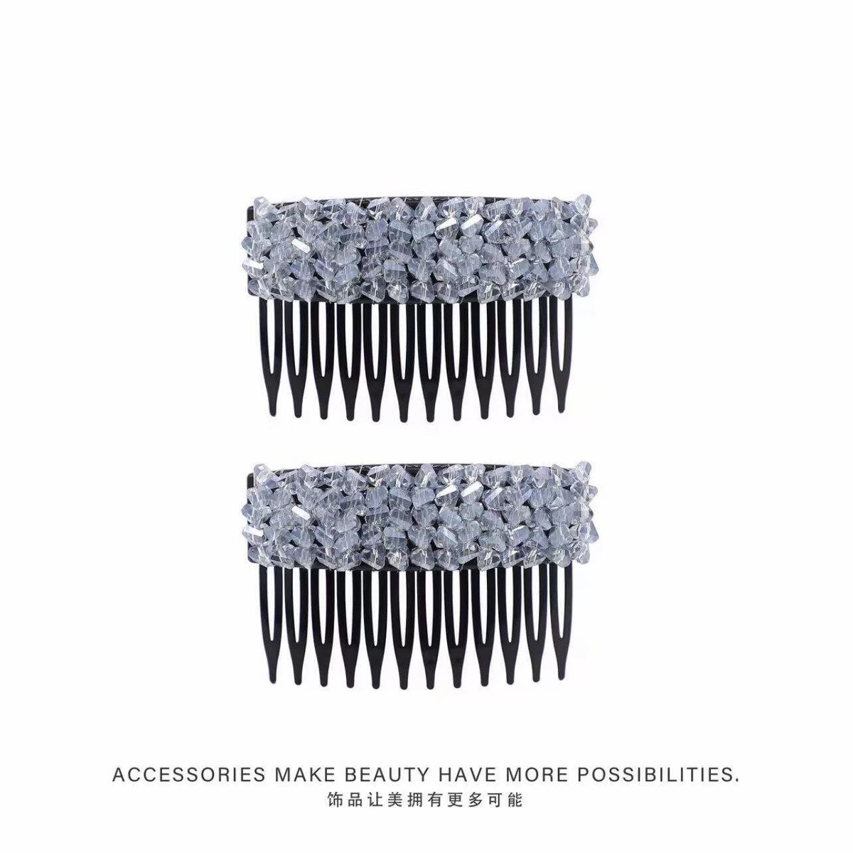 Elegant light luxury rhinestone hair comb, high-end inverted comb hair accessory, new style of bangs and loose hair organizer, side hair clip