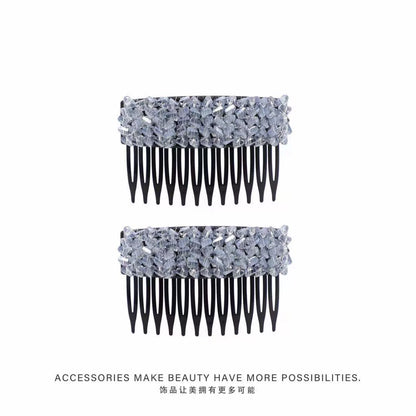 Elegant light luxury rhinestone hair comb, high-end inverted comb hair accessory, new style of bangs and loose hair organizer, side hair clip