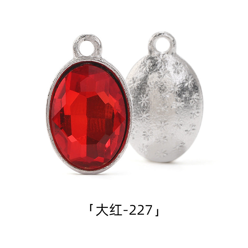 Cross-border wholesale oval pendants, zinc alloy pendants, earrings, bracelets, jewelry accessories, high-appearance oval single pendants