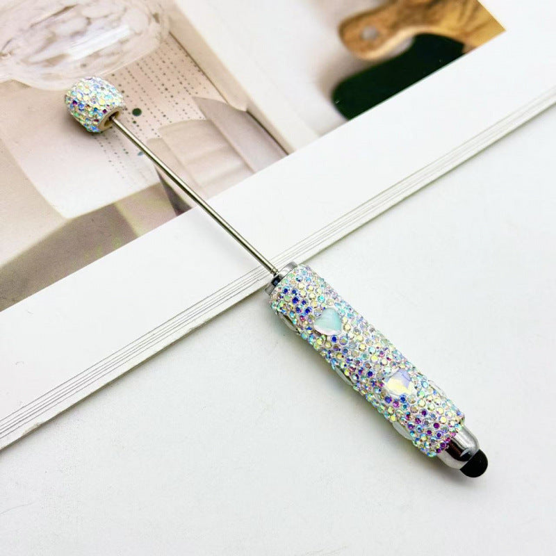 Colorful full diamond touch screen ballpoint pen creative DIY beaded multi-color love rhinestone ballpoint pen advertising gift pen