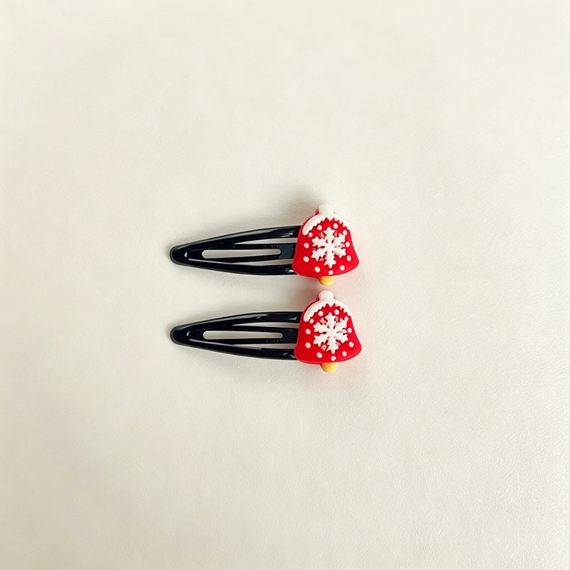 Christmas BB clip hairpin cartoon cute Santa hairpin red BB clip girl side clip bangs clip hair accessories