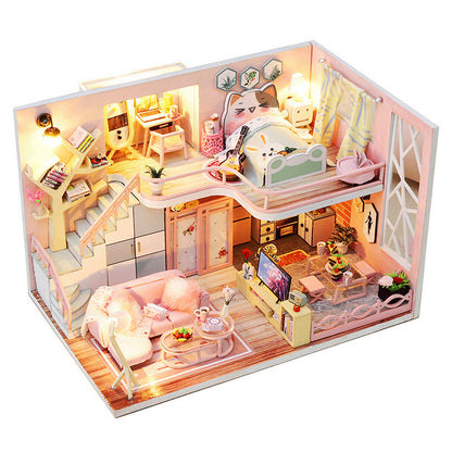 Yangbei DIY cabin making mini princess small house model assembly villa toy creative birthday gift female