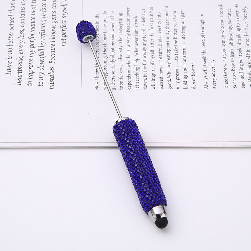 Source wholesale DIY touch screen full diamond ballpoint pen AB dazzling faience clay diamond ballpoint pen cross-border hot selling handmade gifts