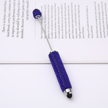 Source wholesale DIY touch screen full diamond ballpoint pen AB dazzling faience clay diamond ballpoint pen cross-border hot selling handmade gifts