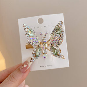 Flower hairpin female hottie photo headgear retro super fairy atmosphere blue beautiful new Chinese side clip hair accessories