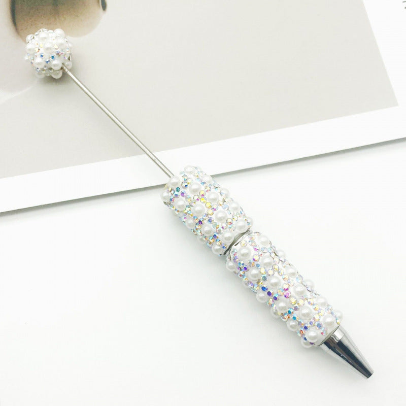 DIY  heavy industry full of diamonds full of pearl ballpoint pen creative gradient beaded ballpoint pen gift pen spot wholesale
