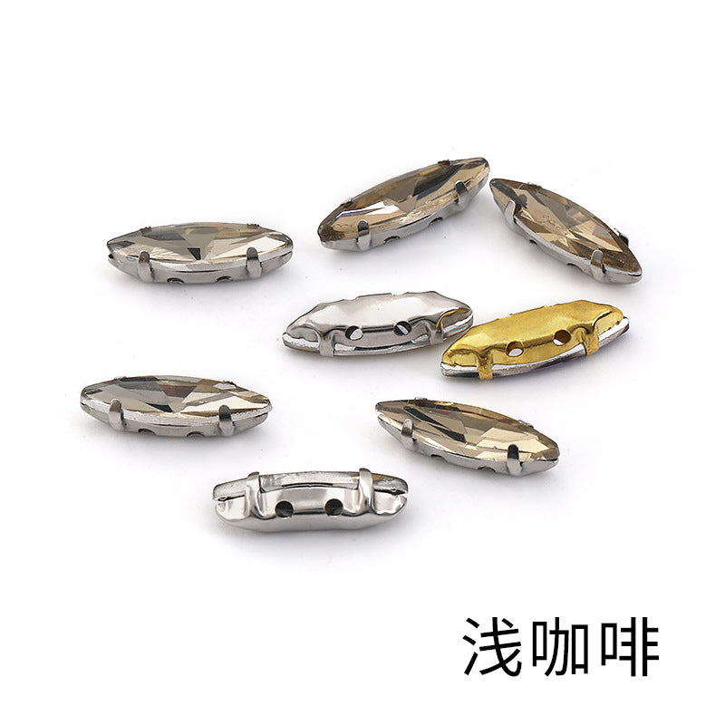 Slender claw drill, manual drilling, hand-stitched glass drill, anti-hook claw drill, hat accessories, clothing accessories, fine brassicle claw drill