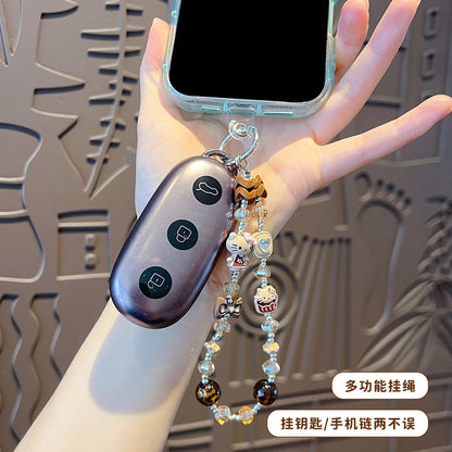 Creative DIY Maillard Beaded Mobile Phone Chain Pendant Women's Handmade KT Car Bag Keychain Charm Accessories