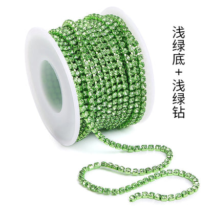 Cross-border explosive SS12 electrophoretic rhinestone claw chain, colorful diamond chain, intensive mobile phone case, luggage, clothing, accessories, diamond chain