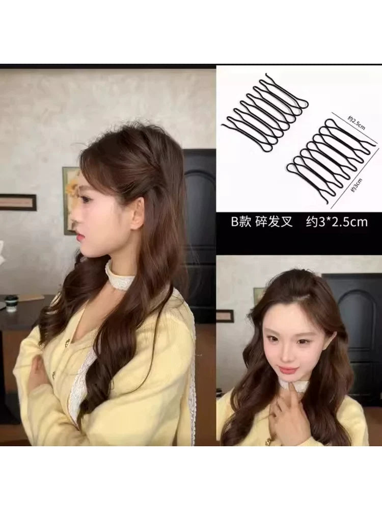 Flat Head Savior Seamless Simple Loose Hair Clip Loose Hair Organizer High Crown Miracle Sweet Girl Invisible Seamless Hair Buckle
