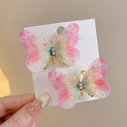 Flower hairpin female hottie photo headgear retro super fairy atmosphere blue beautiful new Chinese side clip hair accessories